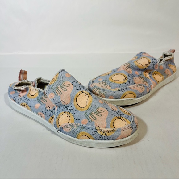Vionic Shoes - Vionic Beach Malibu Slip On Sneaker Blue Haze Orange Grove Size 8